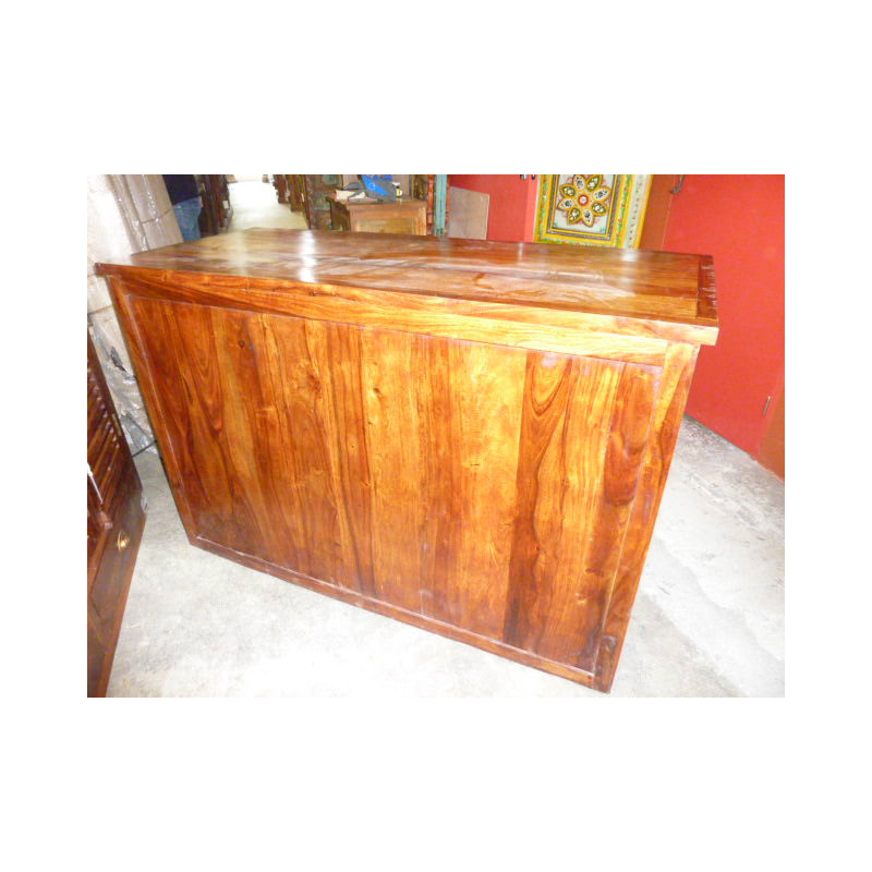 Buffet / porte vasque palissandre 5 tiroirs