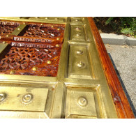 Moucharabieh large coffee table in rosewood.