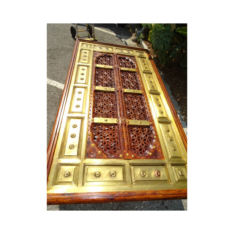 Moucharabieh large coffee table in rosewood.
