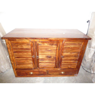 Buffet / porte vasque palissandre 2 tiroirs