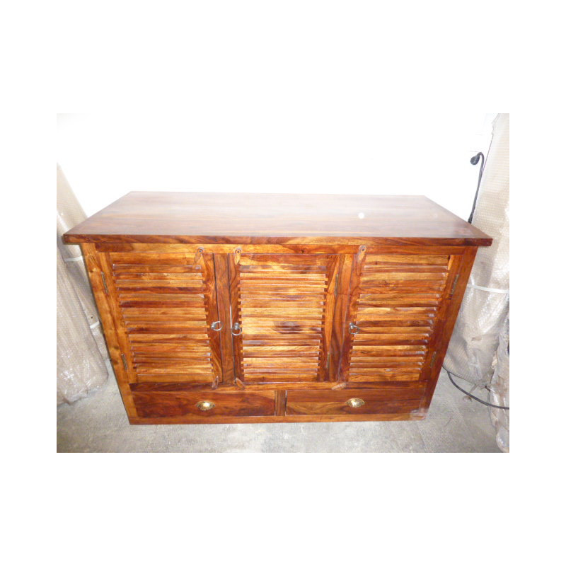 Buffet / basin rosewood door 2 drawers.