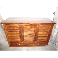 Buffet / basin rosewood door 2 drawers.