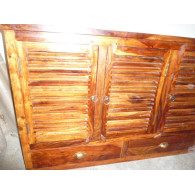 Buffet / porte vasque palissandre 2 tiroirs