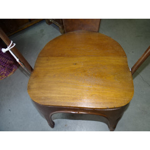 Metal chair with solid mango seat 2