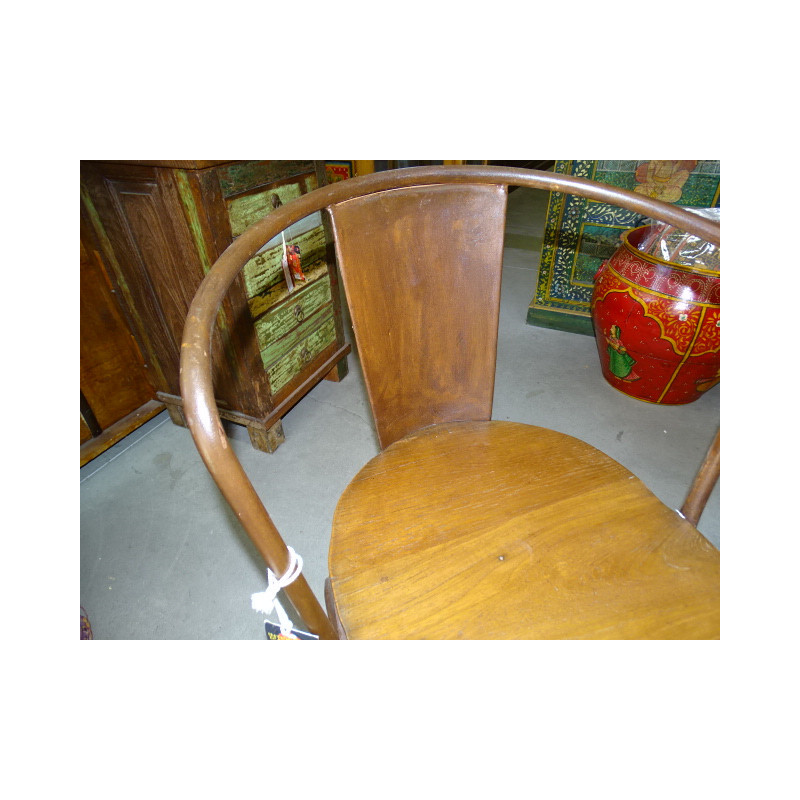 Metal chair with solid mango seat