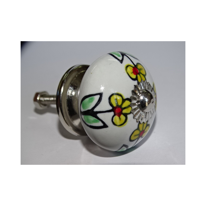 Furniture knobs in white porcelain and small...