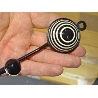 round black coat hook with embossed spiral