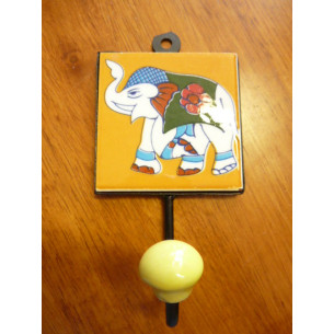 patère 8x8 cm Eléphant gelb gauche