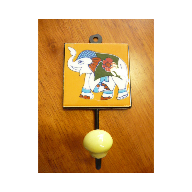 patère 8x8 cm Eléphant gelb gauche