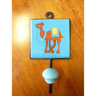 patère 8x8 cm cammello blu