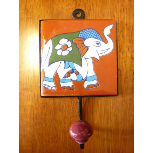 patère 10x10x17 cm Eléphant braun droite