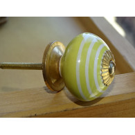 Möbelgriffe trait weiß/gelb - golden