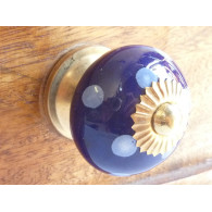 Azul de tono manijas en el exterior - de oro