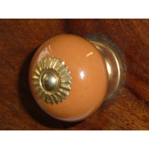Porcelain knobs UNIS brown glacé
