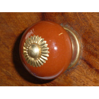 Porcelain knobs UNIS brown dark