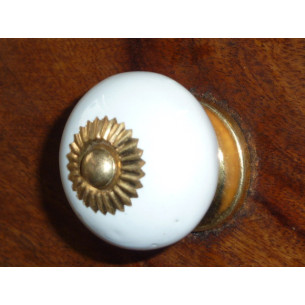 Boutons en porcelaine UNIS blanc