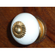 Boutons en porcelaine UNIS blanc