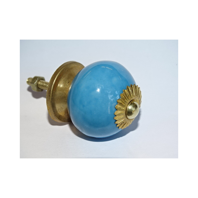 Poignée de meuble couleur turquoise unis