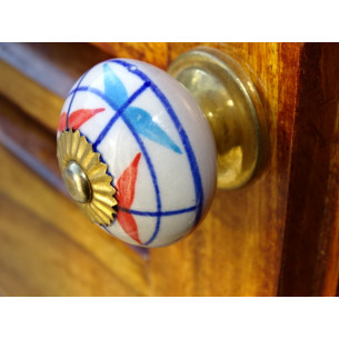 Porcelain knobs lignes blues 2