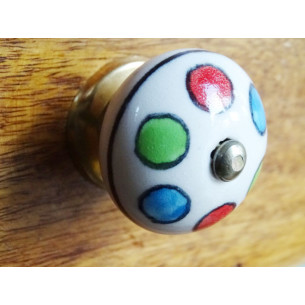 Maneje muticolor porcelana redonda