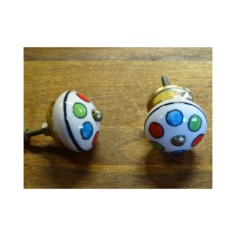 Maneje muticolor porcelana redonda