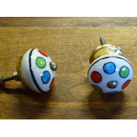 Maneje muticolor porcelana redonda