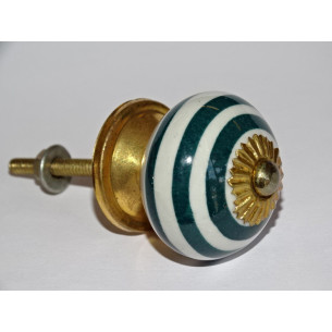 Emerald green spiral cabinet handle