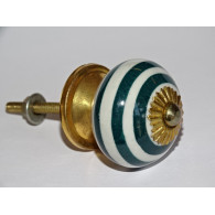 Emerald green spiral cabinet handle