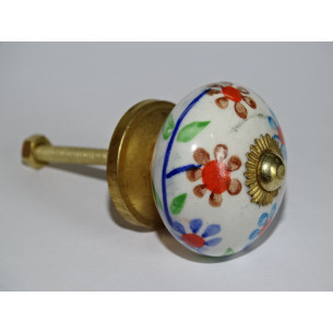 Ceramic cabinet knob multi flower