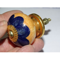 Handle brown and ultramarine blue