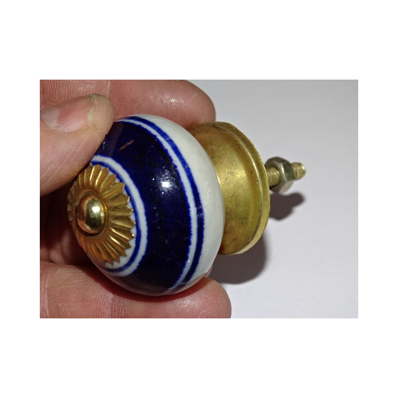 Furniture handle with blue strips ultramarine