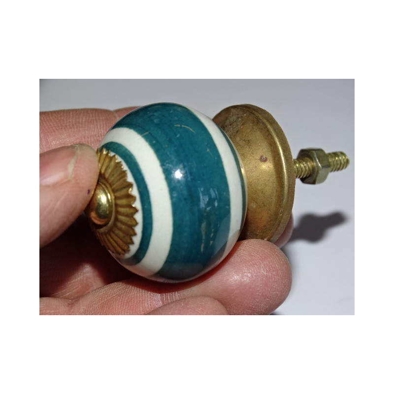 Furniture Handle with Emerald Green Strips
