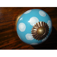 Manijas cielo azul de tono - oro