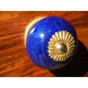 Boutons en porcelaine unis outremer