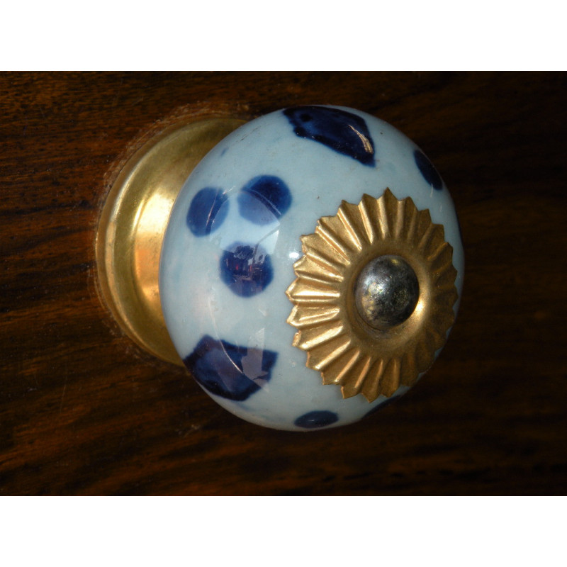 Los Cajones Perillas Porcelana de claro Azul /...