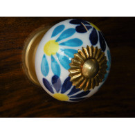 Los Cajones Perillas de porcelana de color turquesa azul de ultramar