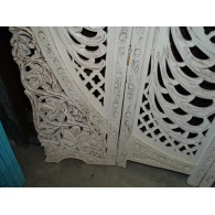 Screen rond peacock white distress