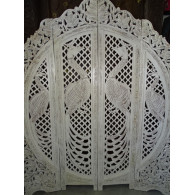 Screen rond peacock white distress
