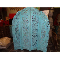 Round Screen sanded turquoise flowers