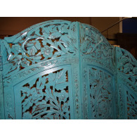 Round Screen sanded turquoise flowers