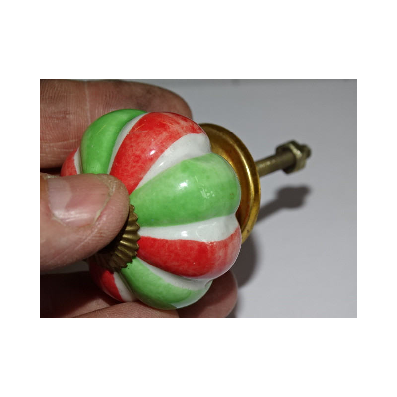 Green and red marshmallow pumpkin buttons