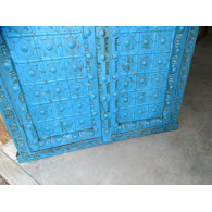 Turquoise cupboard doors with arch in 93 X 195 cm