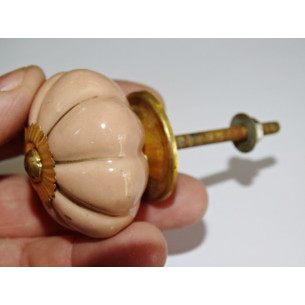 Boutons citrouille beige rosé traits dorés 2