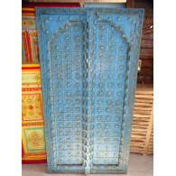 Ante con ante turchesi con arco in 92 X 170 cm