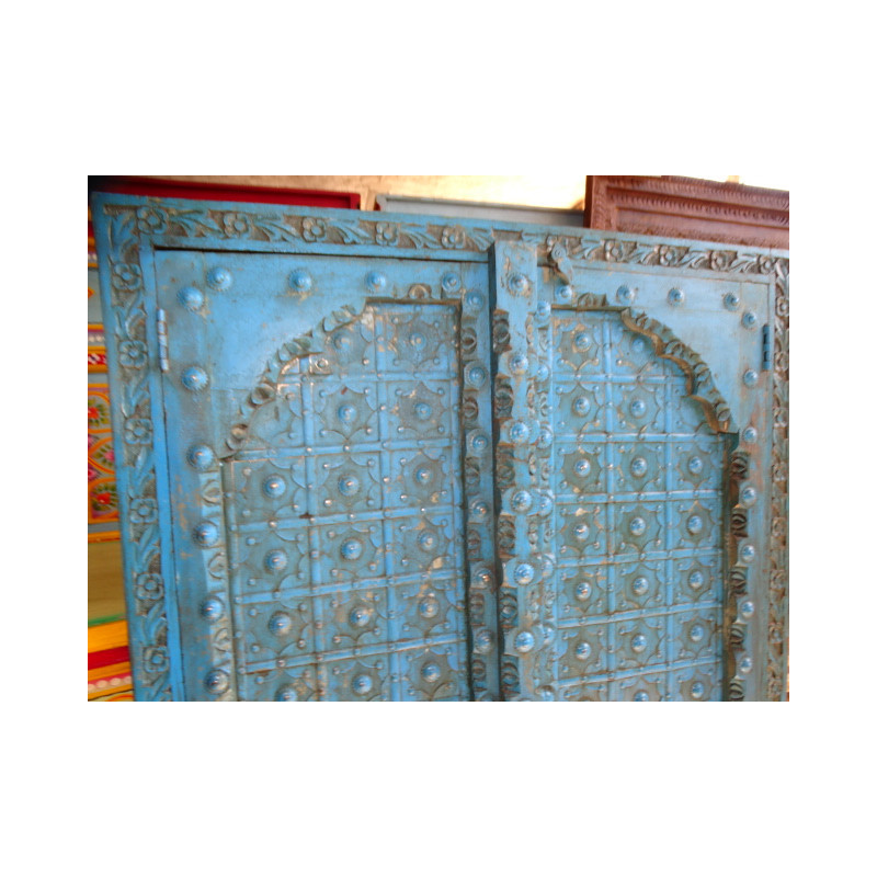 Portes de placard turquoise avec arche en 92 X...