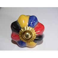 Mango de porcelana calabaza multicolor oscuro