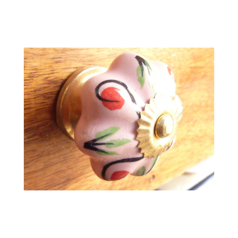 Rosa pumpkin red dot Buttons