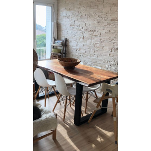 Table en acacia massif avec bords non délignés  200x100 cm 2