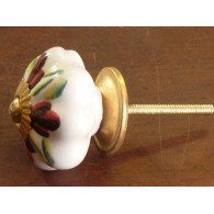 Boutons citrouille 4 fleurs violette